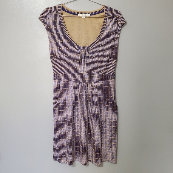Boden Dresses & Skirts - Boden Blue and Tan Dress Womens Size 12
